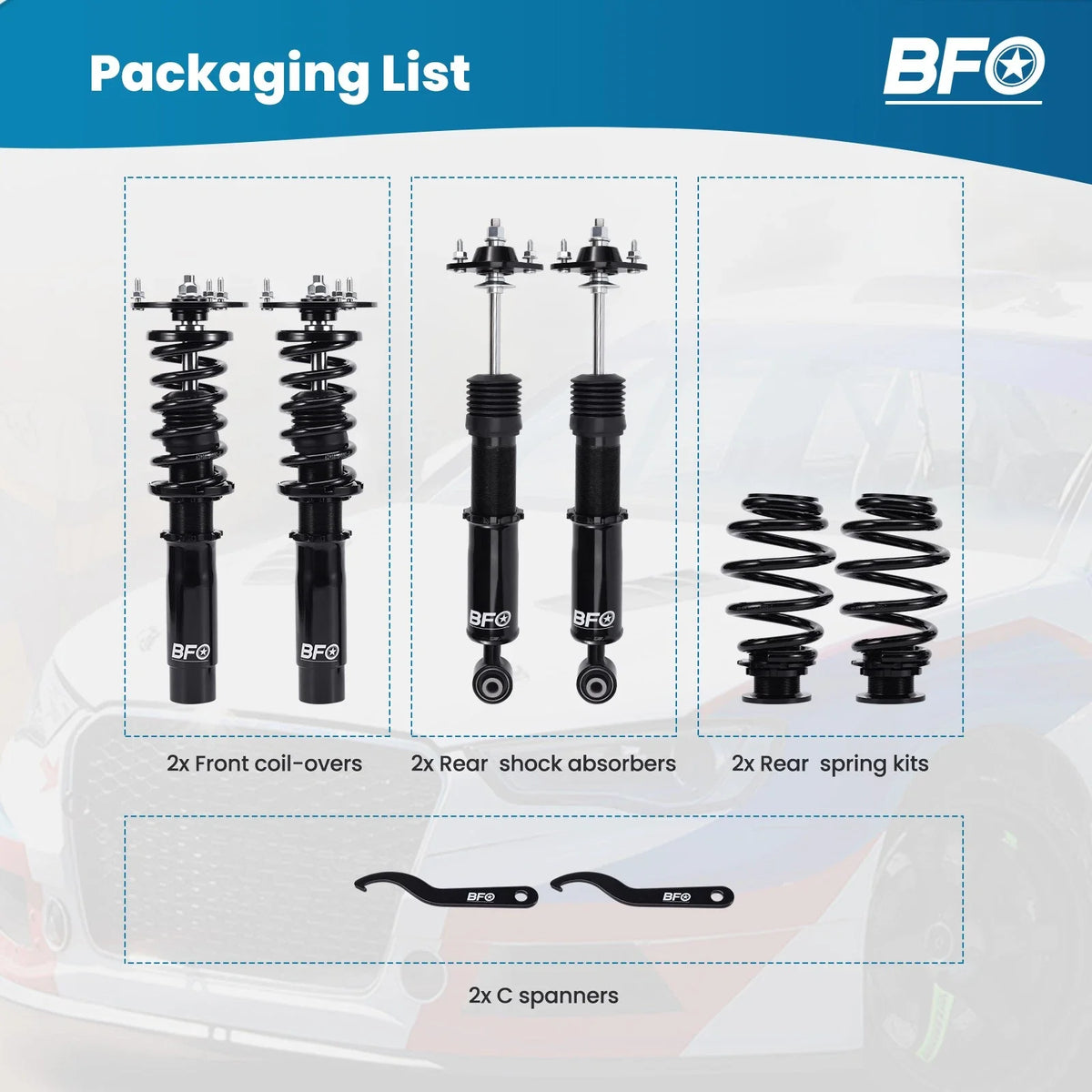 Coilover Kit for BMW E46 320i 325i (2001–2005) Suspension