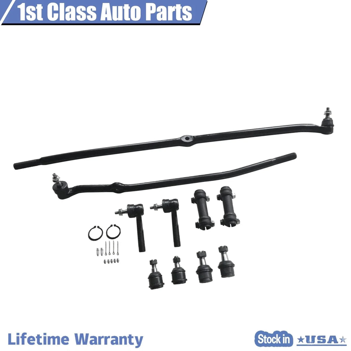 Front Suspension Tie Rods Ball Joints Kit for Dodge Ram 2500 3500 (2003–2008)