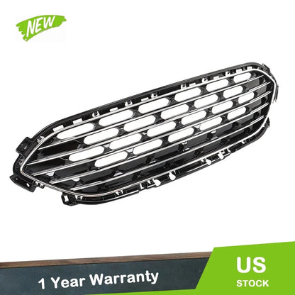 Front Upper Grille Assembly with Black & Chrome Trim for Ford Escape 2020-2022