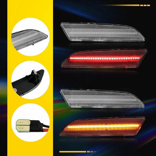 Set of 2 Front & Rear Bumper Signal Side Marker Lights for Chrysler Crossfire (2004–2008)