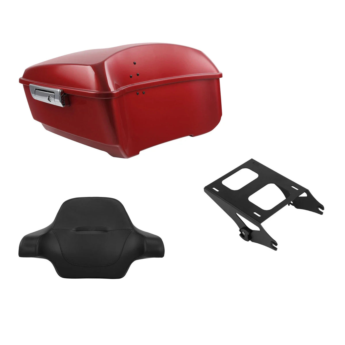 Trunk Backrest Rack in Wicked Red for Harley FLHT 2014-2026