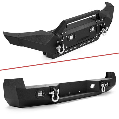 LED Lights & D-Rings Front/Rear Bumper for Tacoma 2005-2015