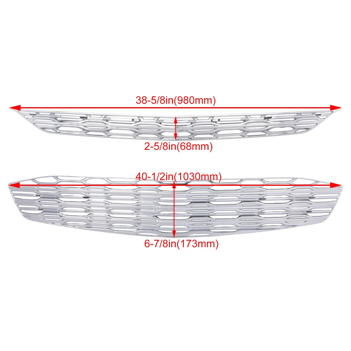Chrome Grille Overlay Inserts for Chevy Malibu (2016–2018)