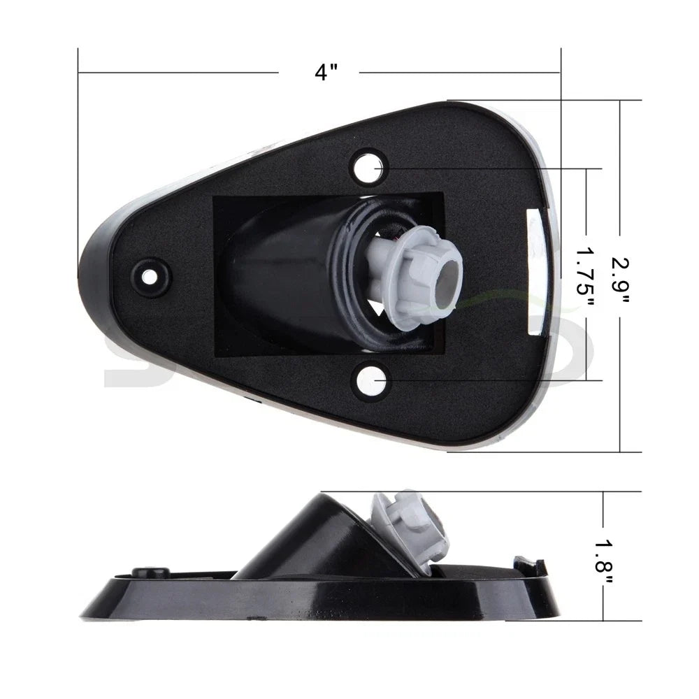 5-Pack Smoke Lens T10 Clearance Lights with Base for Cab